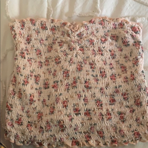 Smocked floral tube top - Picture 1 of 4